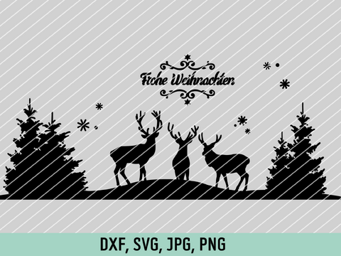 Winterlandschaft Weihnachten Plotterdatei