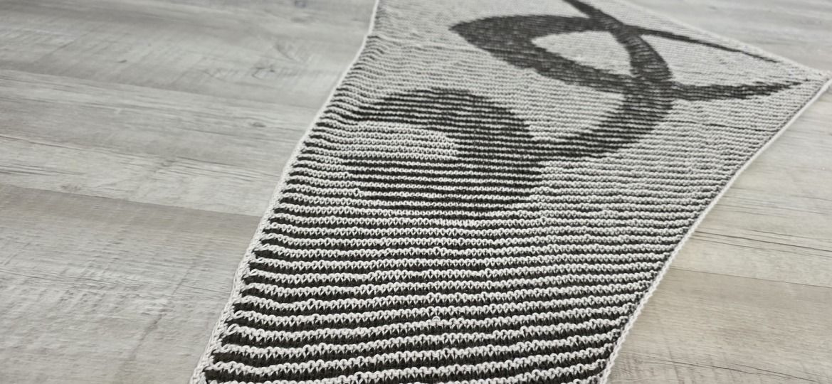 Cancer, Shadow Knitting, Illusion Knitting, Motif Shawl