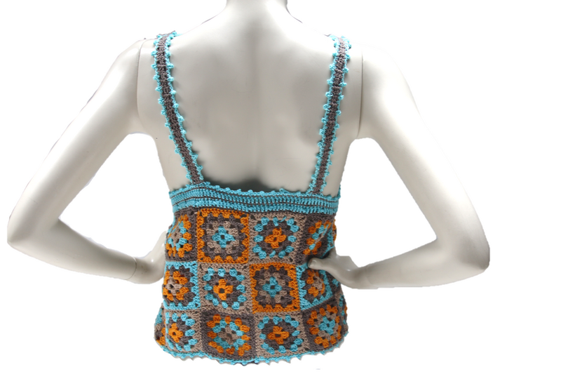 Summer Fairy gehäkeltes Top mit granny square No. 027