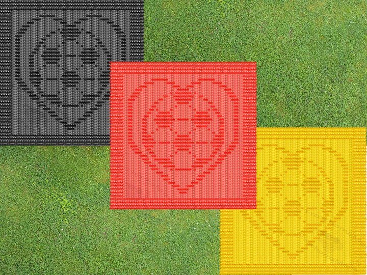 gestricktes Deckchen Spültuch „ Fußballherz“ ideal für alle Fußballfans