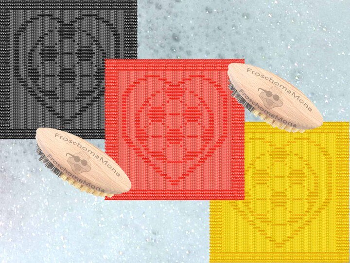gestricktes Deckchen Spültuch „ Fußballherz“ ideal für alle Fußballfans