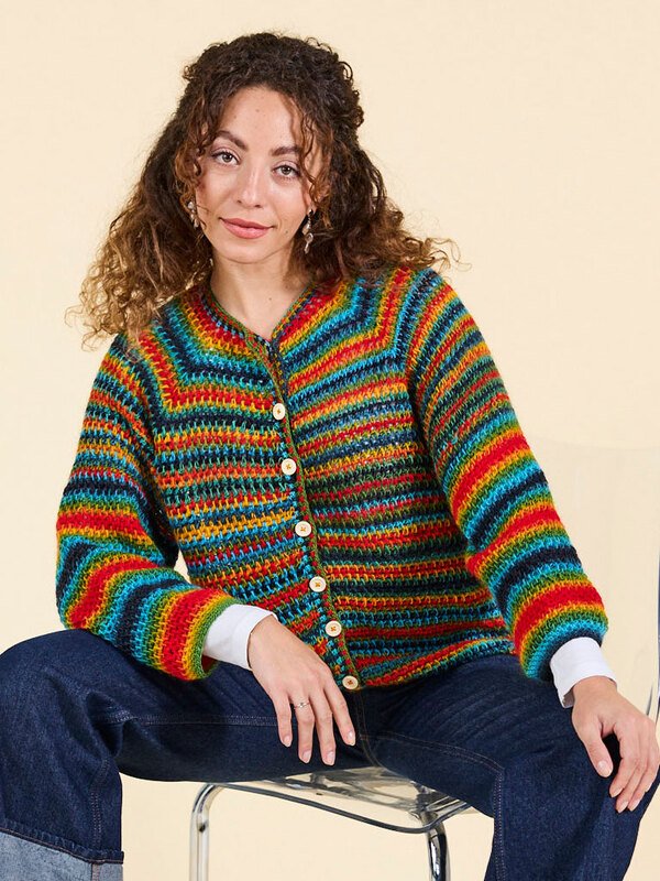 RAGLANJACKE HALINA … TUNESISCH GEHÄKELT - Bild 2