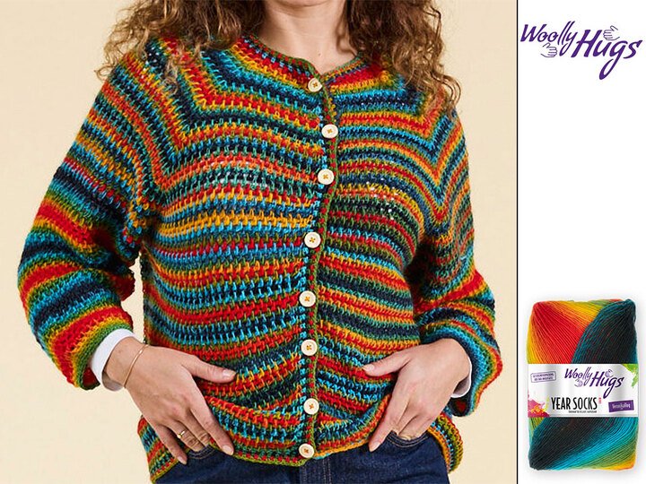 RAGLANJACKE HALINA … TUNESISCH GEHÄKELT