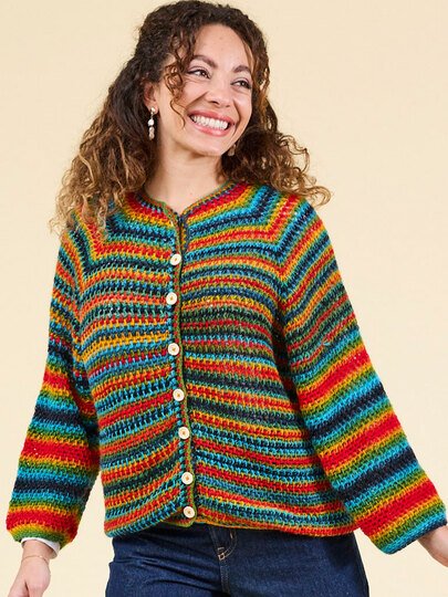 RAGLANJACKE HALINA … TUNESISCH GEHÄKELT