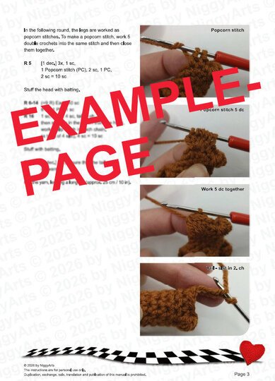 Mini-Dachshund No Sew Crochet Pattern by NiggyArts