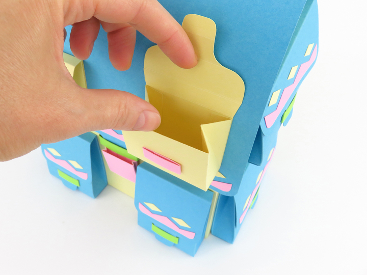 Geschenktasche – Schulranzen mit Außentaschen – Bastelvorlagen u. Anleitung