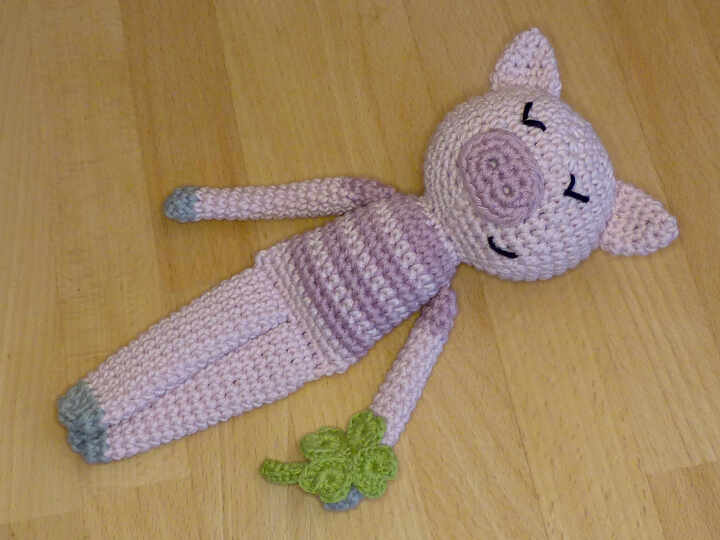 Häkelanleitung Schlenkertiere Schwein, Bär, Kaninchen, Kuscheltier
