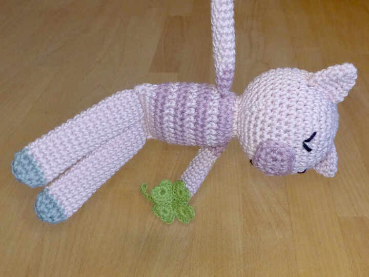 Häkelanleitung Schlenkertiere Schwein, Bär, Kaninchen, Kuscheltier