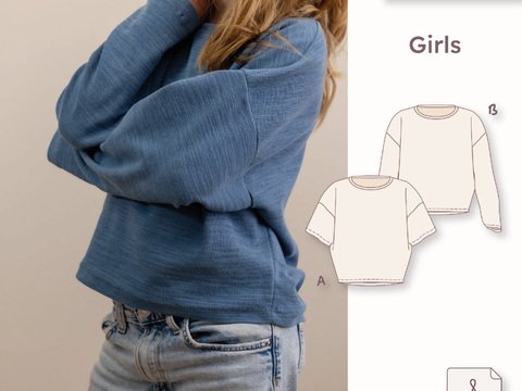 Oversized T-Shirt & Longsleeve – Mädchen 110-164