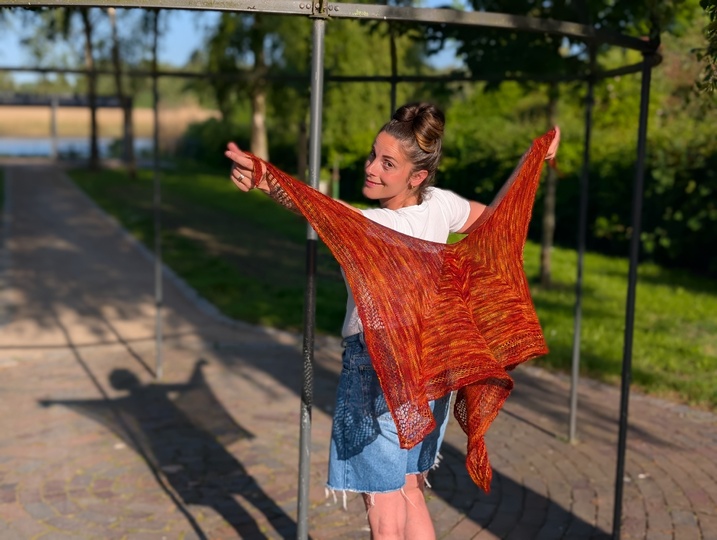 Strickanleitung | Tuch MIA | Zackentuch mit 5 Spitzen | Sternentuch