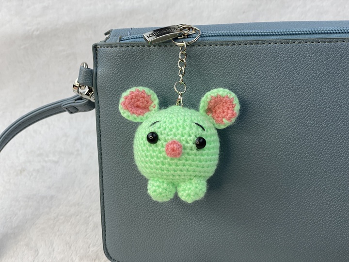 Crochet Mouse Keychain Pattern 7 cm