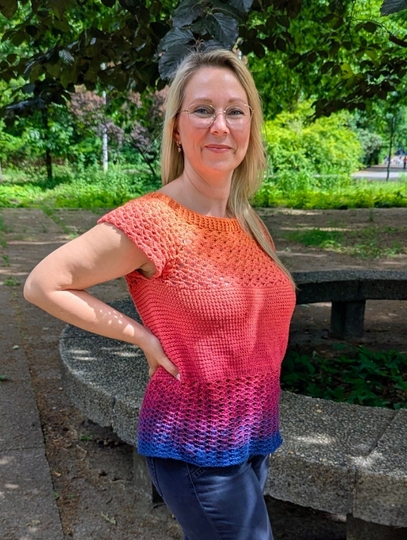 Häkelshirt Aphrodite – RVO-Stil, anfängerfreundlich, alle Größen
