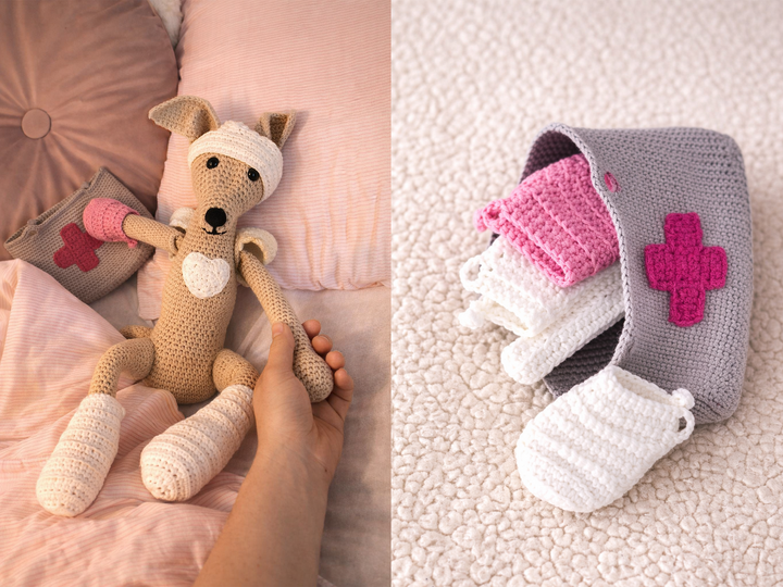 Atis – The Boo-Boos | Crochet PDF Pattern | Care Set for Atis | FR US-EN DE