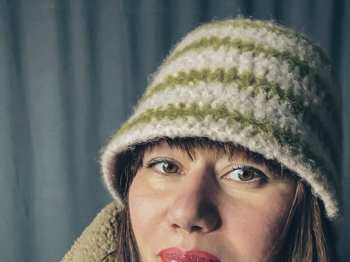 Crochet pattern felted sailor bucket hat PDF and video tutorial