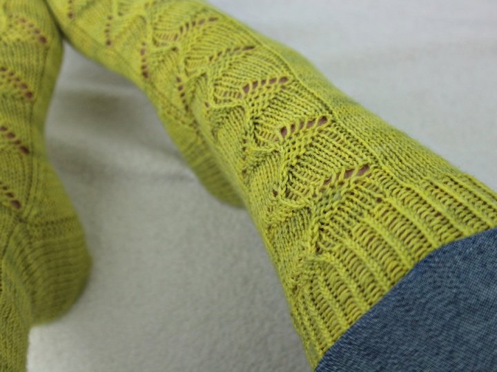 Lace Sock Knitting Pattern Ivy Dance – Leaf Lace Sock PDF Knitting Pattern