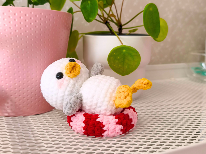 Häkelanleitung Möwe "Albert" mit Schwimmring