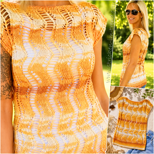 Knitting Pattern Summer Top | Airy Lace Knit Top | Knit Top TONDO #4