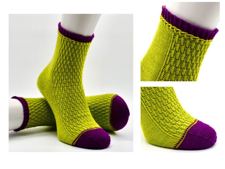 Alva Socks, Strickanleitung für Socken mit Strukturmuster