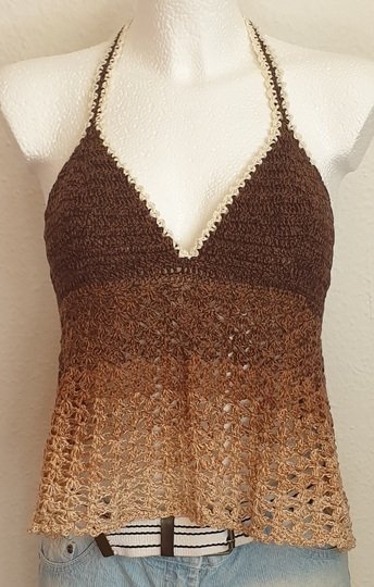 Häkelanleitung Boho-Bralette: Reversibles Wendetop mit A-Linien-Schößchen