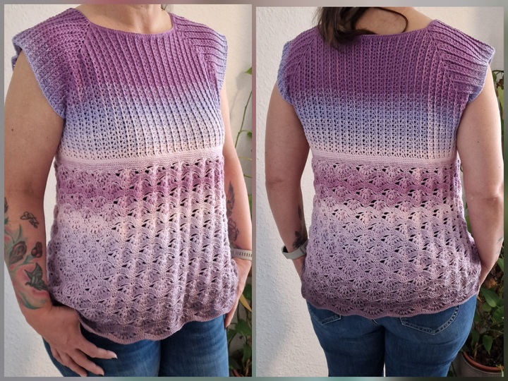 Häkelanleitung für das Tunika-Shirt "Summer Wave"