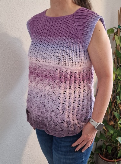 Häkelanleitung für das Tunika-Shirt "Summer Wave"