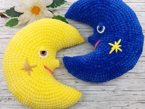 Mond - Amigurumi oder Nackenkissen - Häkelanleitung