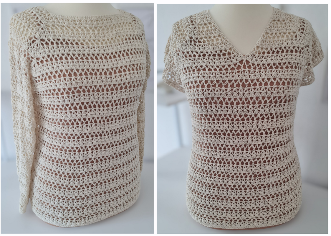 RVO Netzshirt "Sommerbrise" – Ein Schnitt, 4 Looks - Häkelanleitung