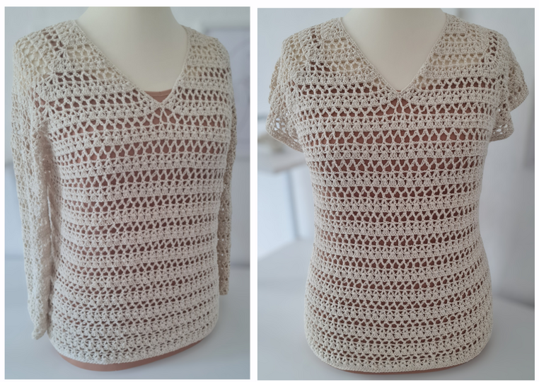 RVO Netzshirt "Sommerbrise" – Ein Schnitt, 4 Looks - Häkelanleitung