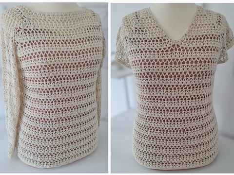 RVO Netzshirt "Sommerbrise" – Ein Schnitt, 4 Looks - Häkelanleitung