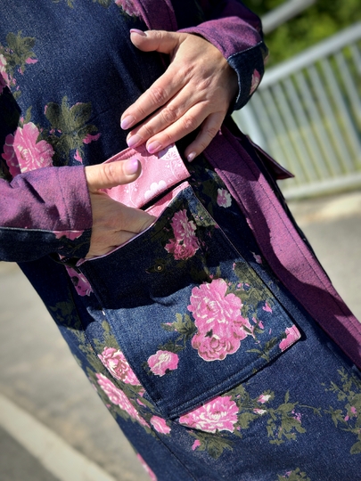 Ajuga Jeansblouson mit doppelter Taschenfunktion