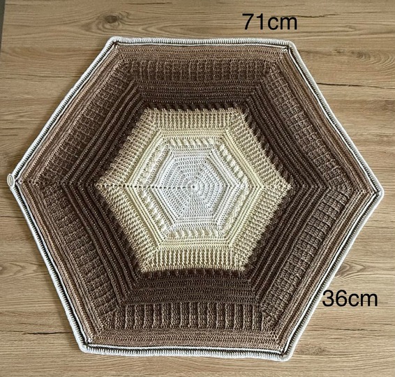 Häkelanleitung Hexagon Tischdecke  HexaLiving
