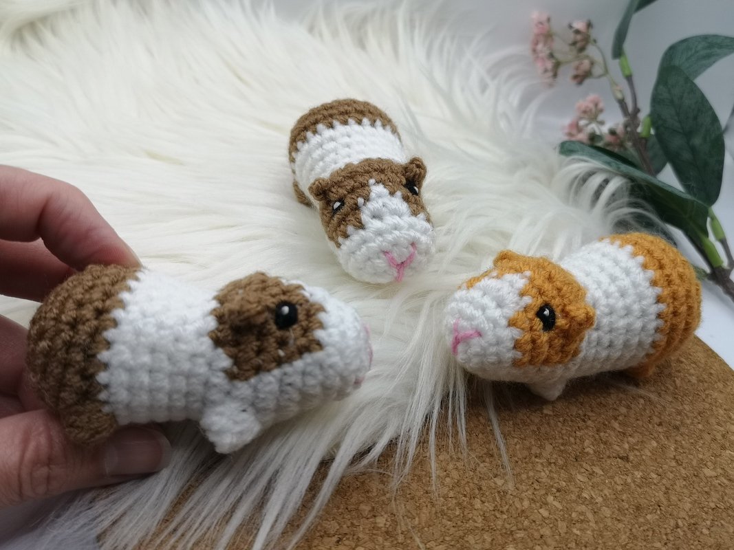 Mini-Meerschweinchen ohne Zusammennähen - Häkelanleitung von NiggyArts