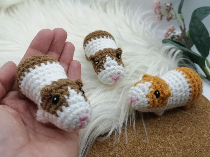 Mini-Meerschweinchen ohne Zusammennähen - Häkelanleitung von NiggyArts