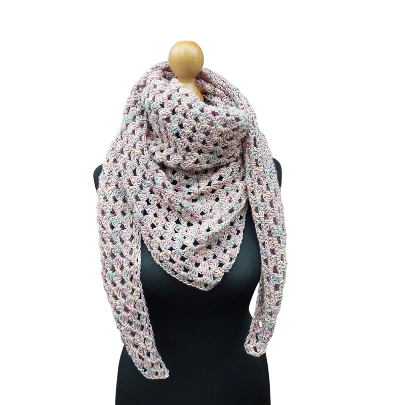 Dreieckstuch Half Granny Square Häkelanleitung