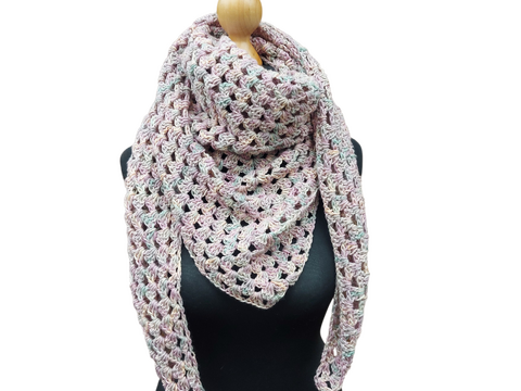 Dreieckstuch Half Granny Square Häkelanleitung