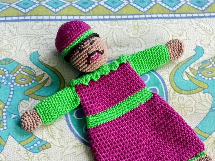 Häkelanleitung Babyspielzeug, Kuschelpuppe, Mini-Schmusetuch Maharaja