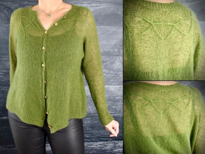 Sublima, Strickanleitung leichte Strickjacke mit Zopfmuster
