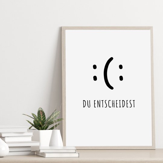 Poster Motivation "Du entscheidest" Motivationsposter digitale Datei