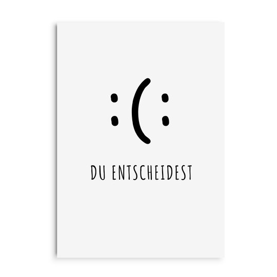 Poster Motivation "Du entscheidest" Motivationsposter digitale Datei