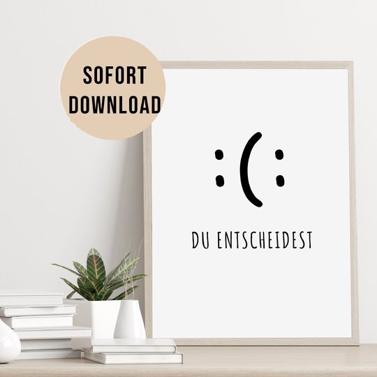 Poster Motivation "Du entscheidest" Motivationsposter digitale Datei