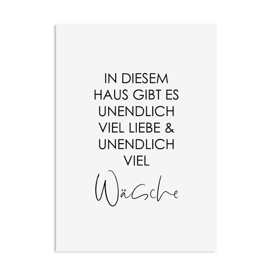 Poster UNENDLICH viel WÄSCHE Badezimmer Wandbild Download Digitale Datei