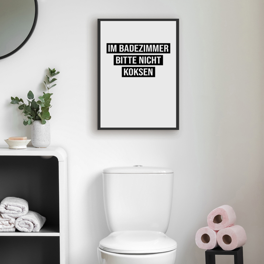 Poster NICHT KOKSEN Badezimmer Wandbild Download Digitale Datei