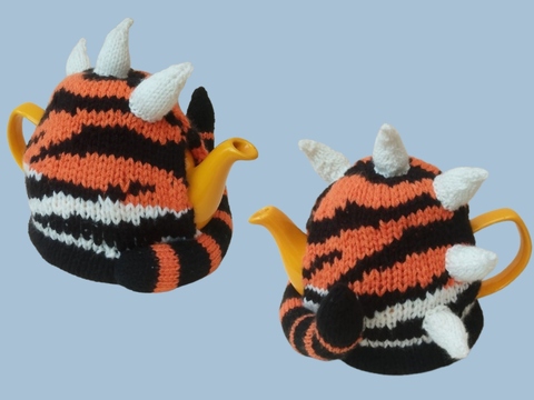 TeaCosyFolk's Punky Tiger Tea Cosy Knitting Pattern