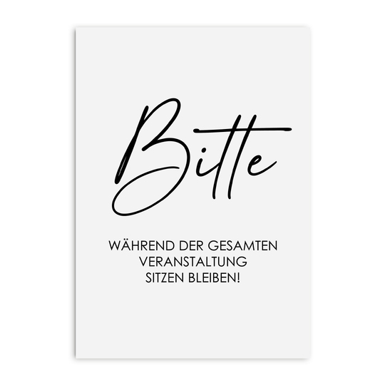 Poster BITTE SITZEN bleiben Badezimmer Wandbild Download Digitale Datei