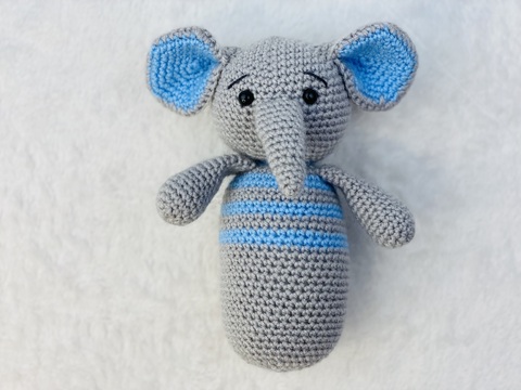 Crochet Elephant Cocoon Pattern, Amigurumi Elephant Plush Toy