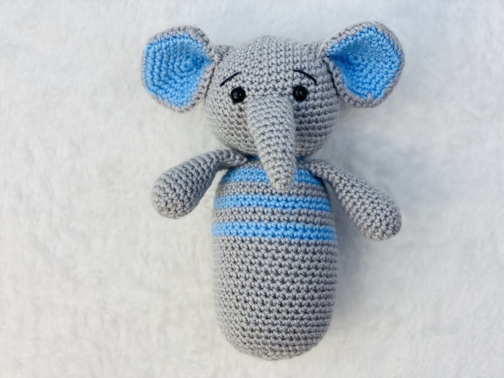Häkelanleitung Elefanten-Kokon, Amigurumi Elefant Häkelanleitung