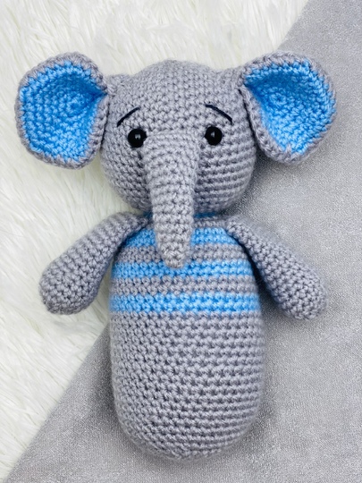 Häkelanleitung Elefanten-Kokon, Amigurumi Elefant Häkelanleitung