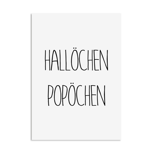 Poster HALLÖCHEN POPÖCHEN Badezimmer Wandbild Download Digitale Datei