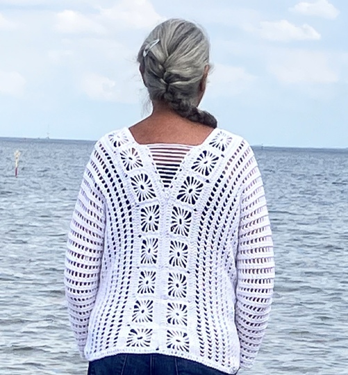 Jacke mit Reißverschluss bis ganz nach oben -Häkelanleitung