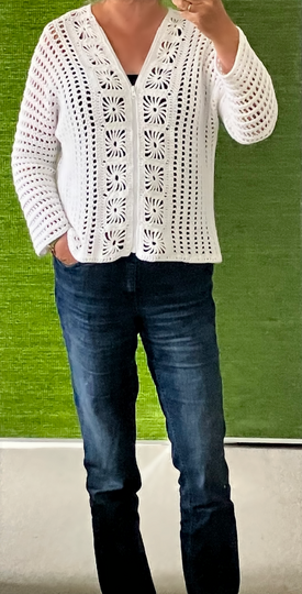 Jacke mit Reißverschluss bis ganz nach oben -Häkelanleitung